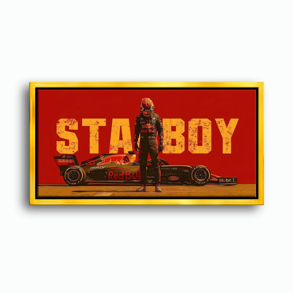 Max Verstappen Red Bull F1 Starboy Wall Art Canvas Print Cars