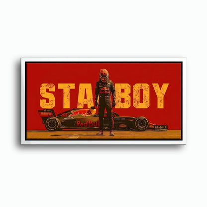 Max Verstappen Red Bull F1 Starboy Wall Art Canvas Print Cars