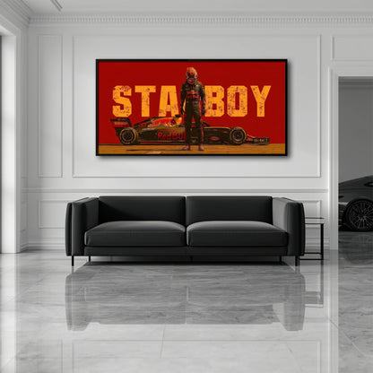 Max Verstappen Red Bull F1 Starboy Wall Art Canvas Print Cars