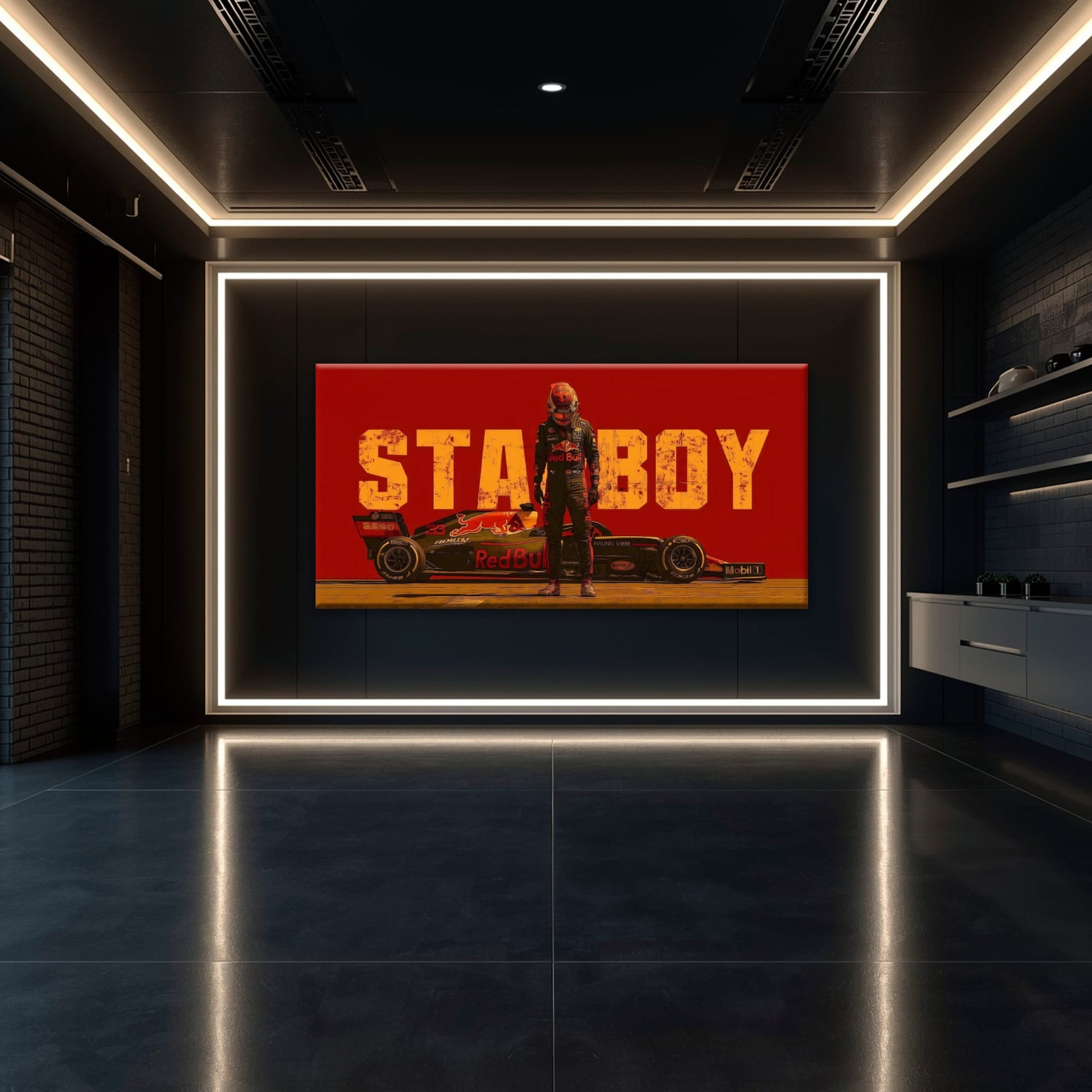Max Verstappen Red Bull F1 Starboy Wall Art Canvas Print Cars