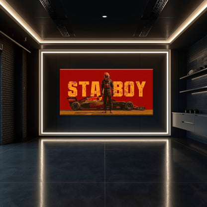 Max Verstappen Red Bull F1 Starboy Wall Art Canvas Print Cars