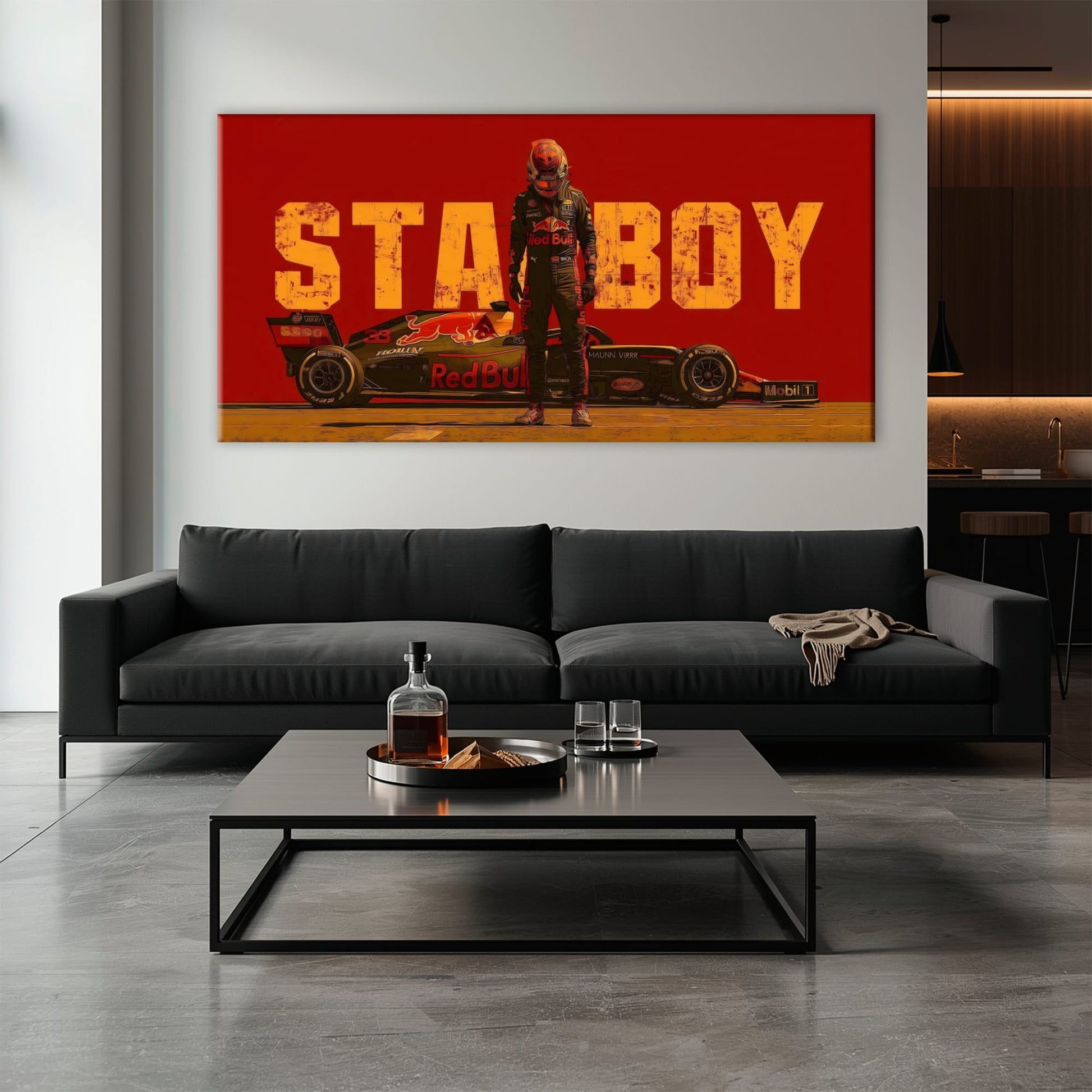 Max Verstappen Red Bull F1 Starboy Wall Art Canvas Print Cars