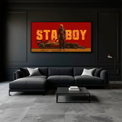 Max Verstappen Red Bull F1 Starboy Wall Art Canvas Print Cars