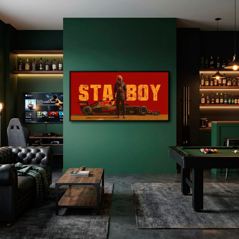 Max Verstappen Red Bull F1 Starboy Wall Art Canvas Print Cars