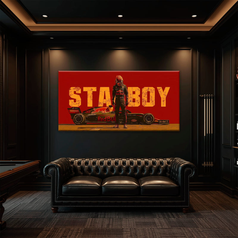 Max Verstappen Red Bull F1 Starboy Wall Art Canvas Print Cars