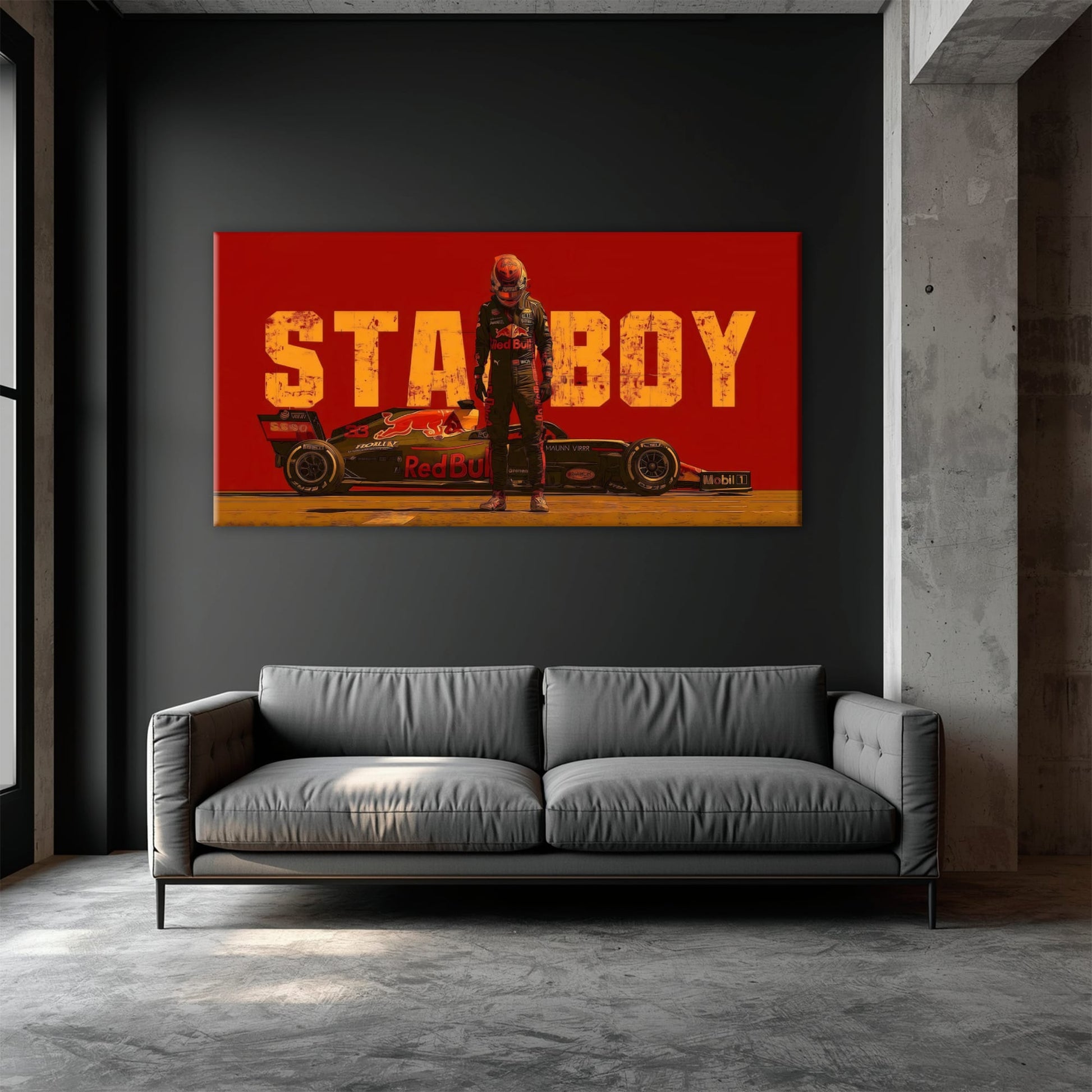 Max Verstappen Red Bull F1 Starboy Wall Art Canvas Print Cars