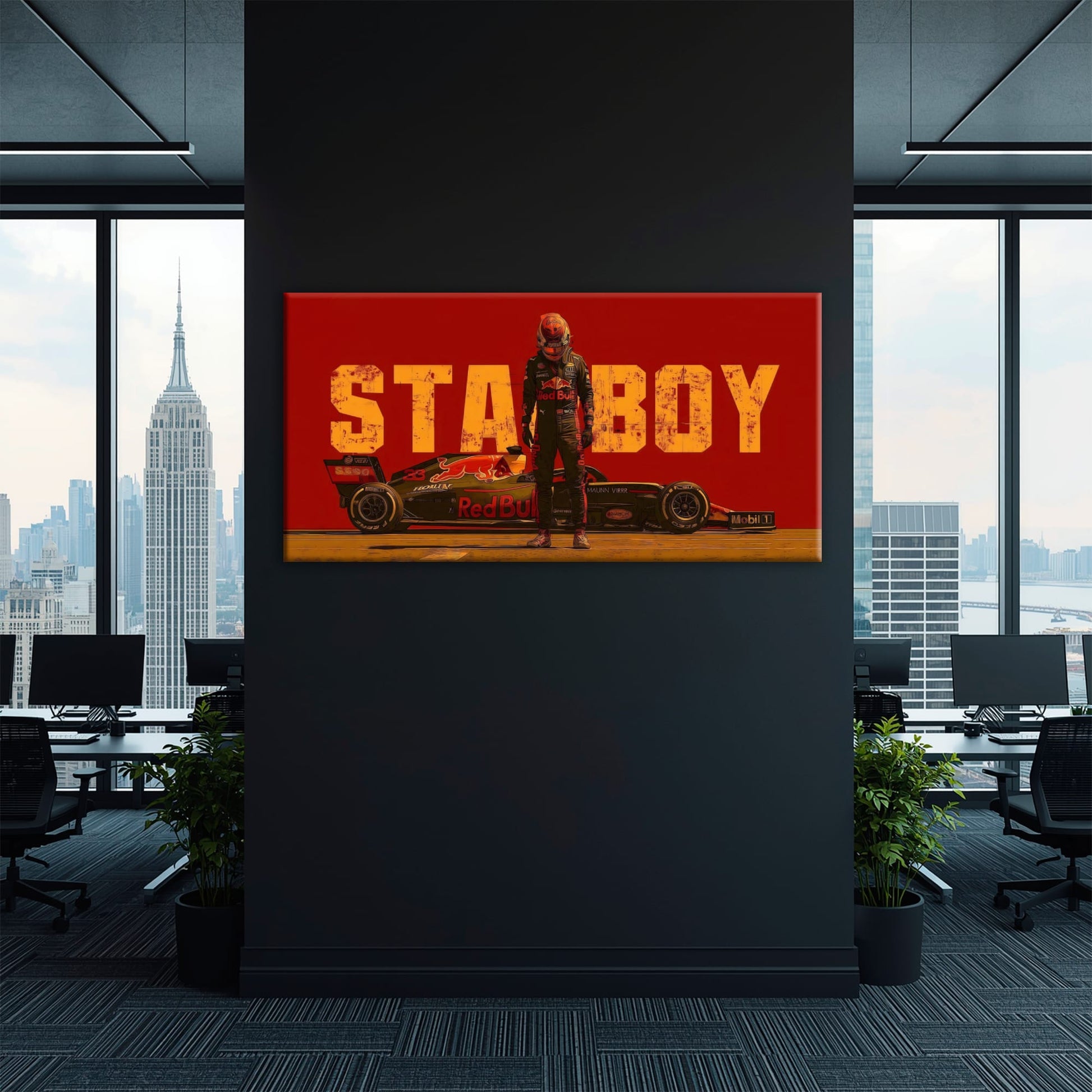 Max Verstappen Red Bull F1 Starboy Wall Art Canvas Print Cars