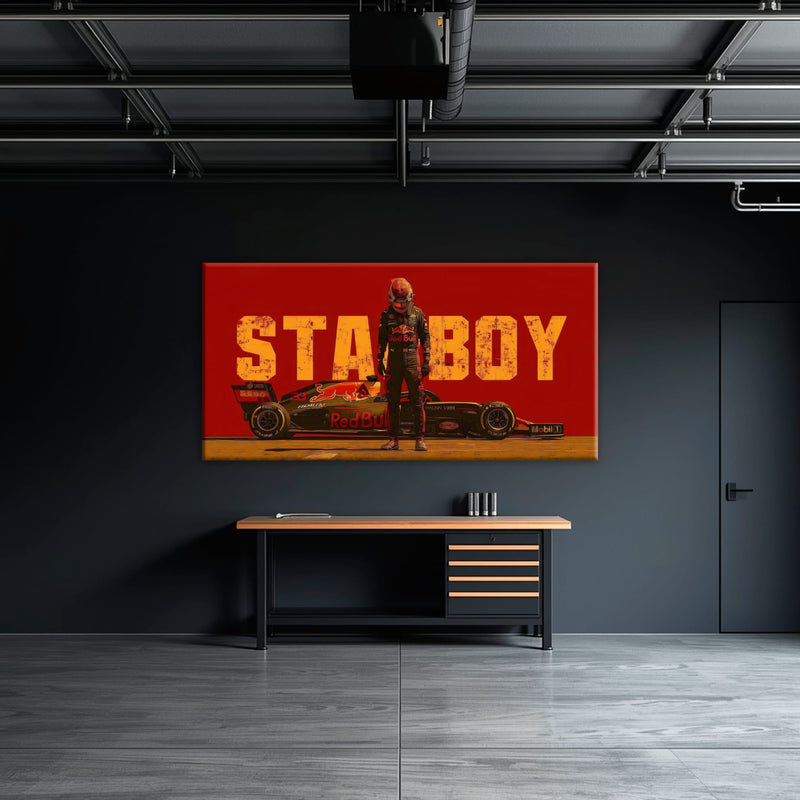 Max Verstappen Red Bull F1 Starboy Wall Art Canvas Print Cars