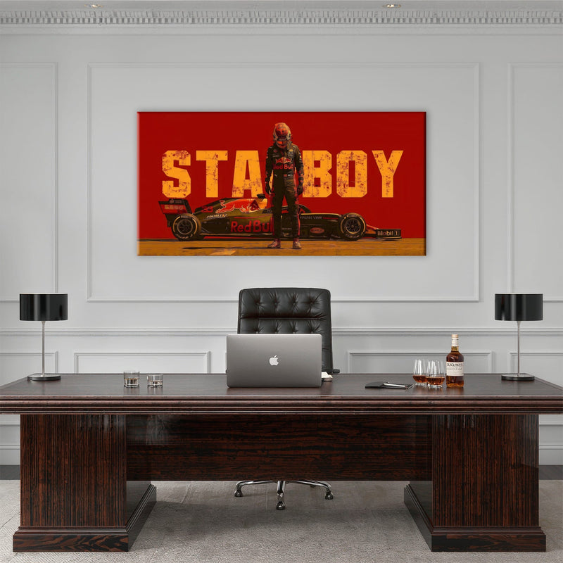 Max Verstappen Red Bull F1 Starboy Wall Art Canvas Print Cars