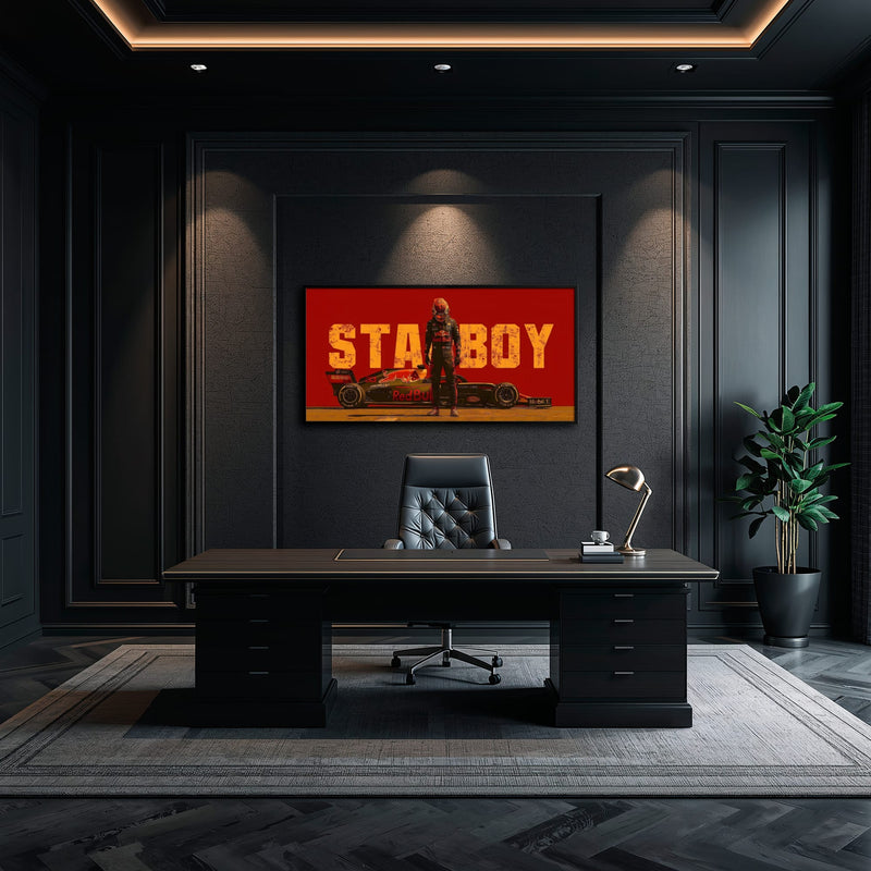 Max Verstappen Red Bull F1 Starboy Wall Art Canvas Print Cars