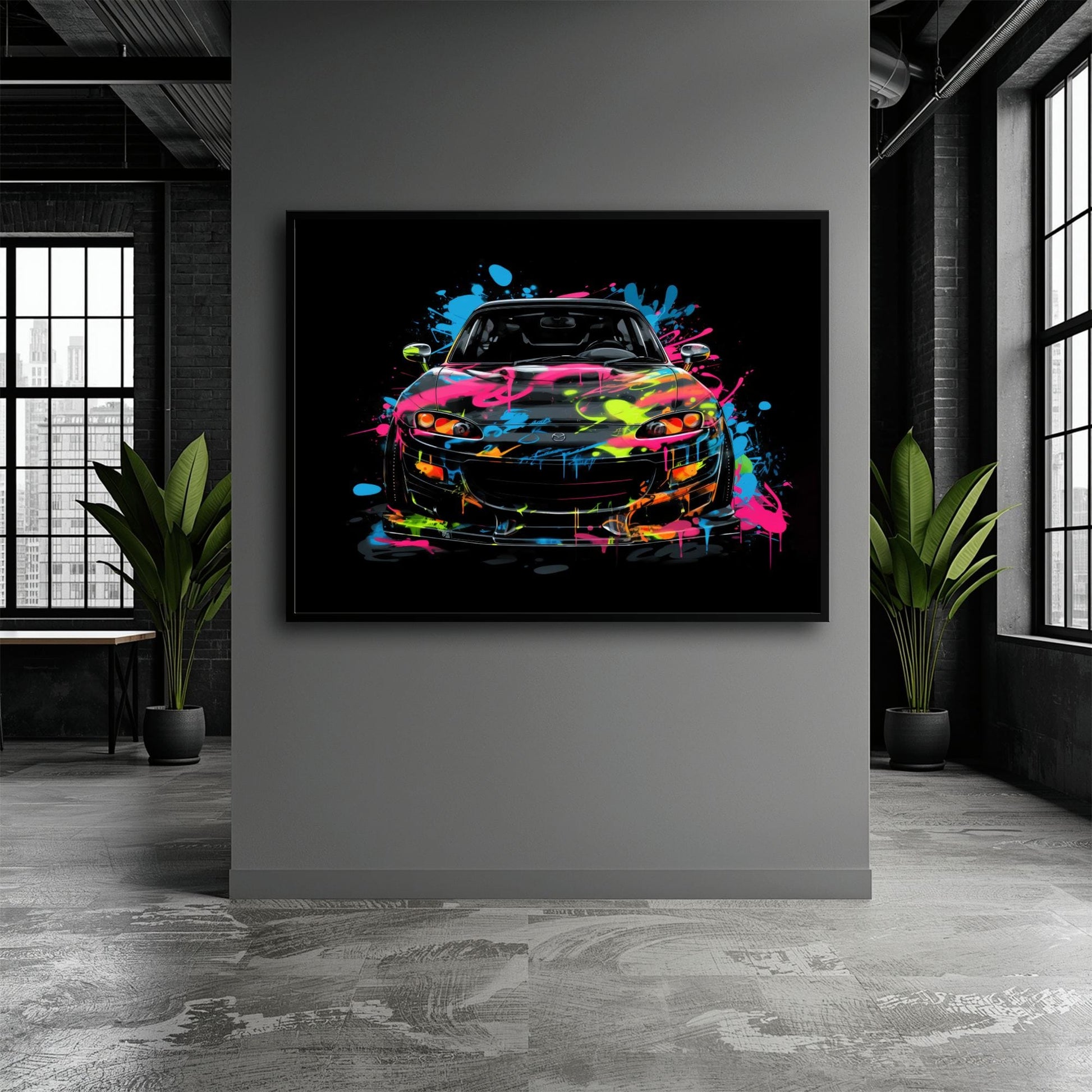 Mazda RX-7 Pop Art Wall Art –Sports Car Canvas Print Cars