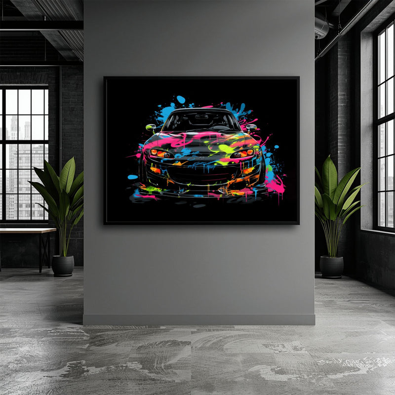 Mazda RX-7 Pop Art Wall Art –Sports Car Canvas Print Cars