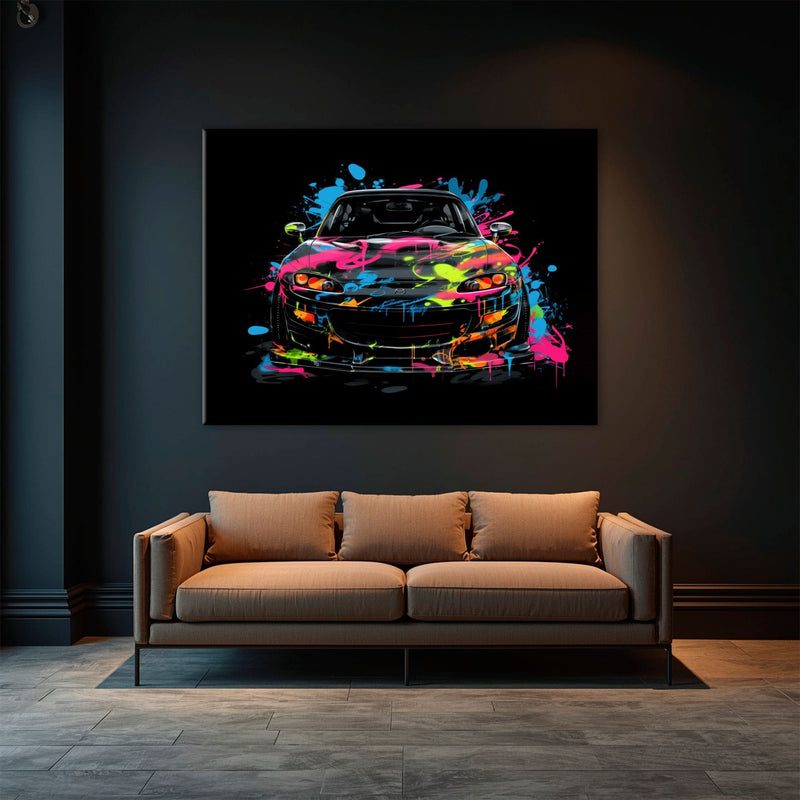 Mazda RX-7 Pop Art Wall Art –Sports Car Canvas Print Cars