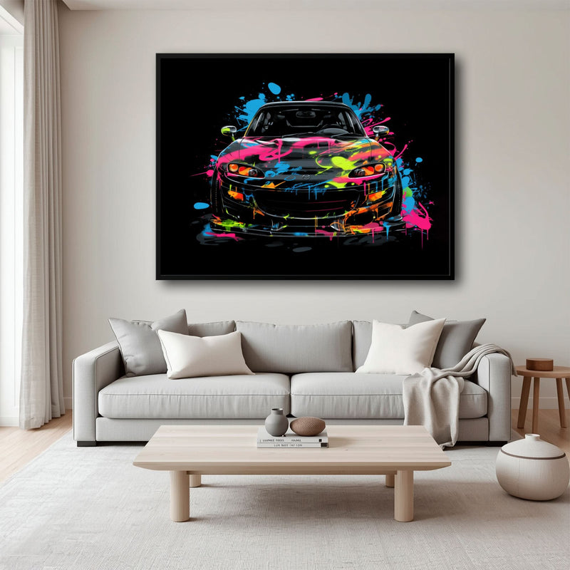 Mazda RX-7 Pop Art Wall Art –Sports Car Canvas Print Cars
