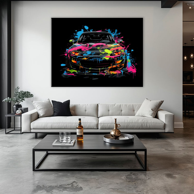 Mazda RX-7 Pop Art Wall Art –Sports Car Canvas Print Cars