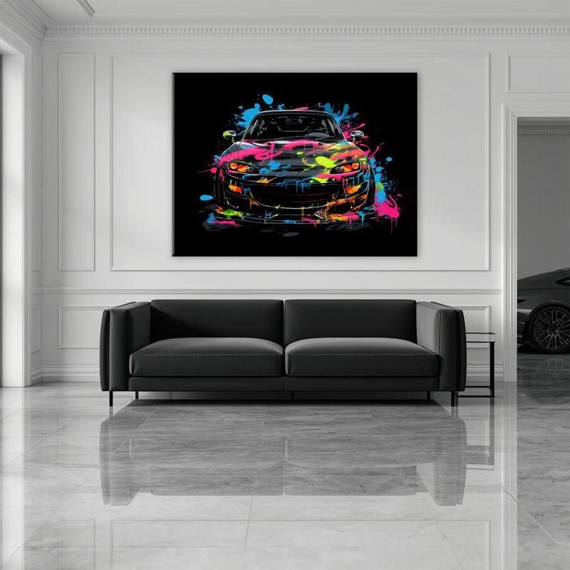 Mazda RX-7 Pop Art Wall Art –Sports Car Canvas Print Cars