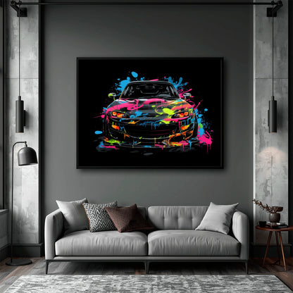 Mazda RX-7 Pop Art Wall Art –Sports Car Canvas Print Cars