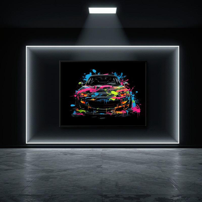 Mazda RX-7 Pop Art Wall Art –Sports Car Canvas Print Cars
