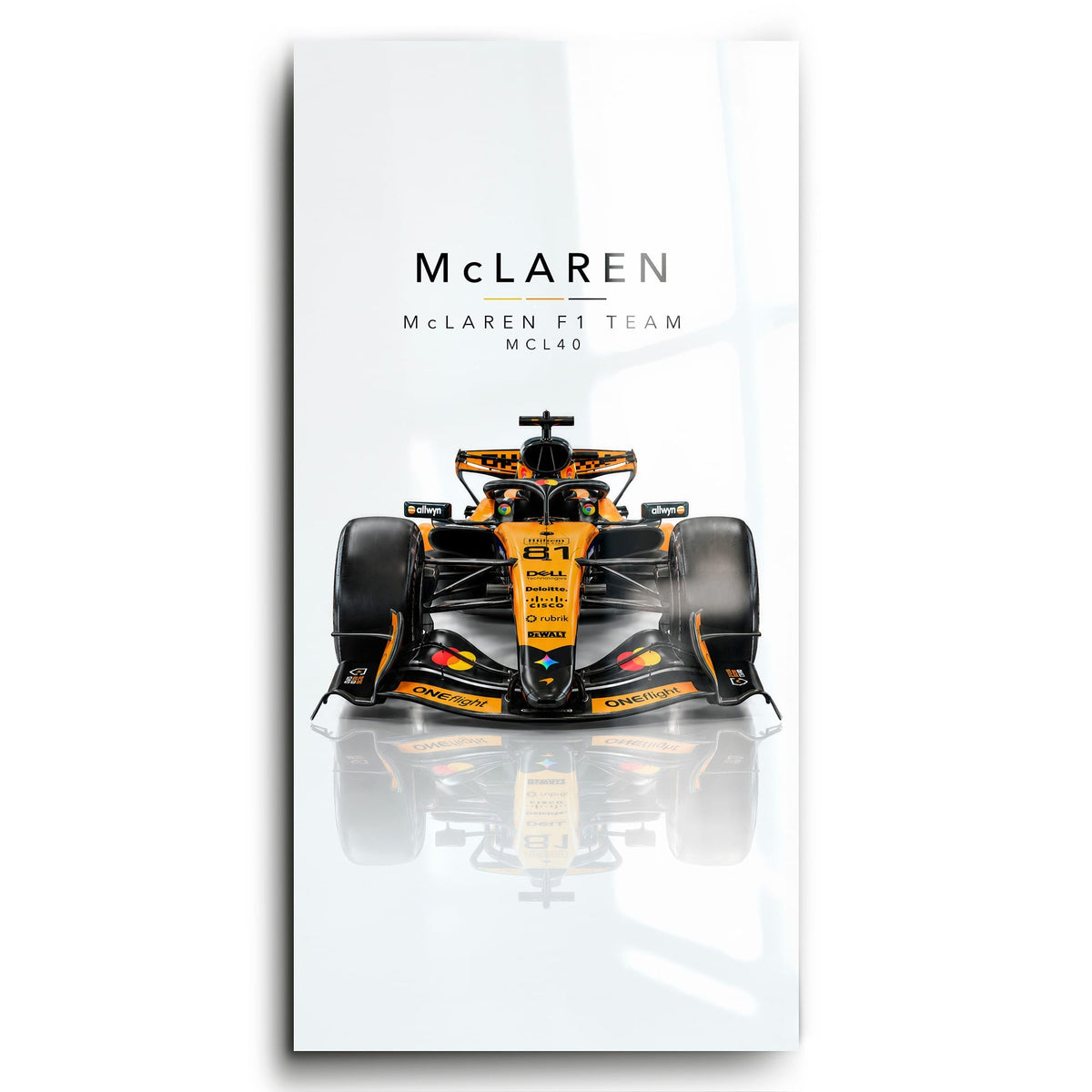 McLaren F1 Team MCL40 Wall Art | Formula 1 Decor Cars