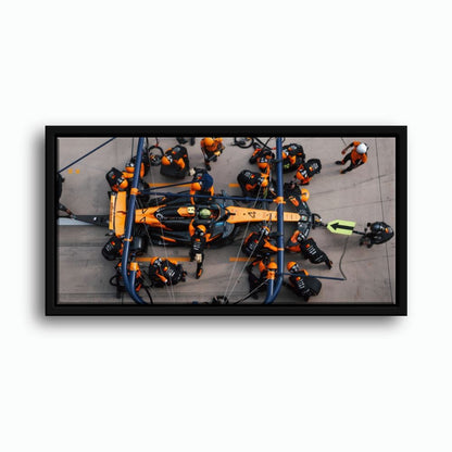 McLaren F1 Pit Stop Wall Art – Formula 1 Racing Canvas Print Cars