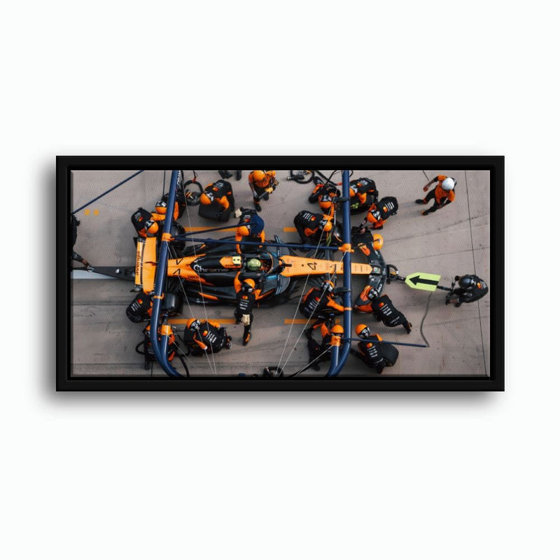 McLaren F1 Pit Stop Wall Art – Formula 1 Racing Canvas Print Cars