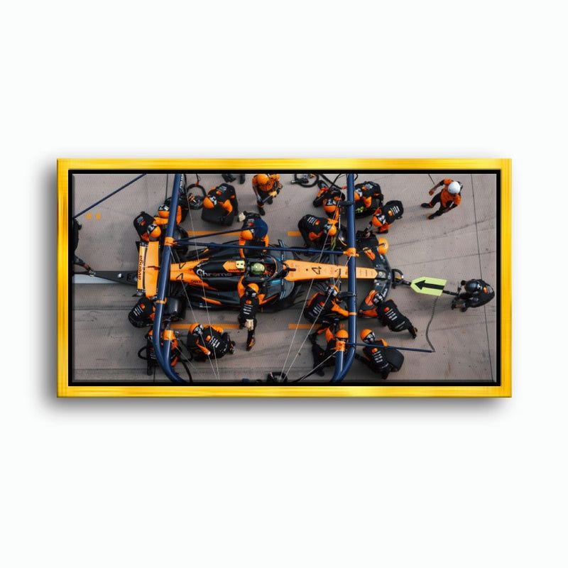 McLaren F1 Pit Stop Wall Art – Formula 1 Racing Canvas Print Cars