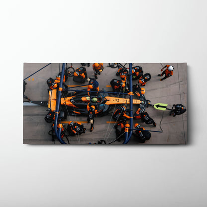McLaren F1 Pit Stop Wall Art – Formula 1 Racing Canvas Print Cars