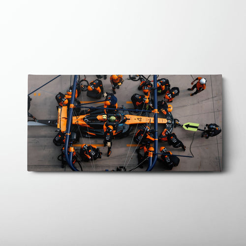 McLaren F1 Pit Stop Wall Art – Formula 1 Racing Canvas Print Cars