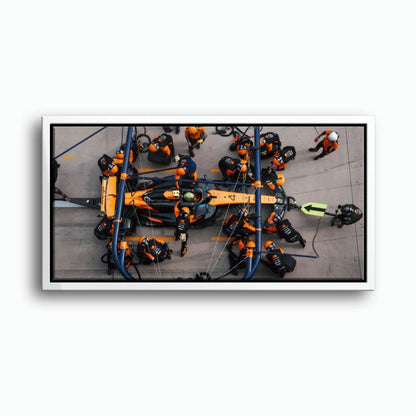 McLaren F1 Pit Stop Wall Art – Formula 1 Racing Canvas Print Cars