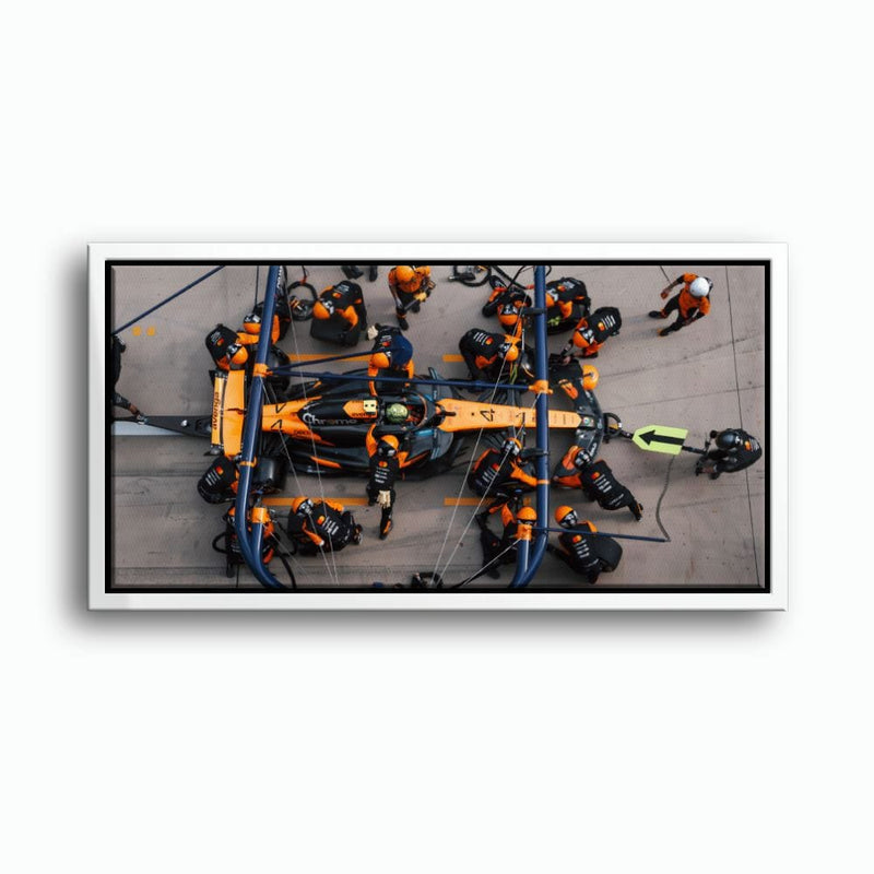 McLaren F1 Pit Stop Wall Art – Formula 1 Racing Canvas Print Cars
