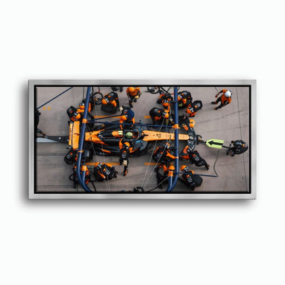 McLaren F1 Pit Stop Wall Art – Formula 1 Racing Canvas Print Cars