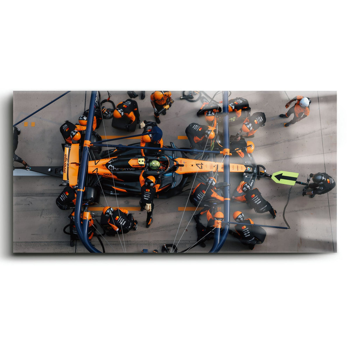 McLaren F1 Pit Stop Wall Art – Formula 1 Racing Canvas Print Cars