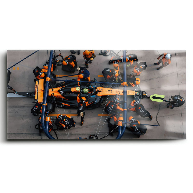McLaren F1 Pit Stop Wall Art – Formula 1 Racing Canvas Print Cars