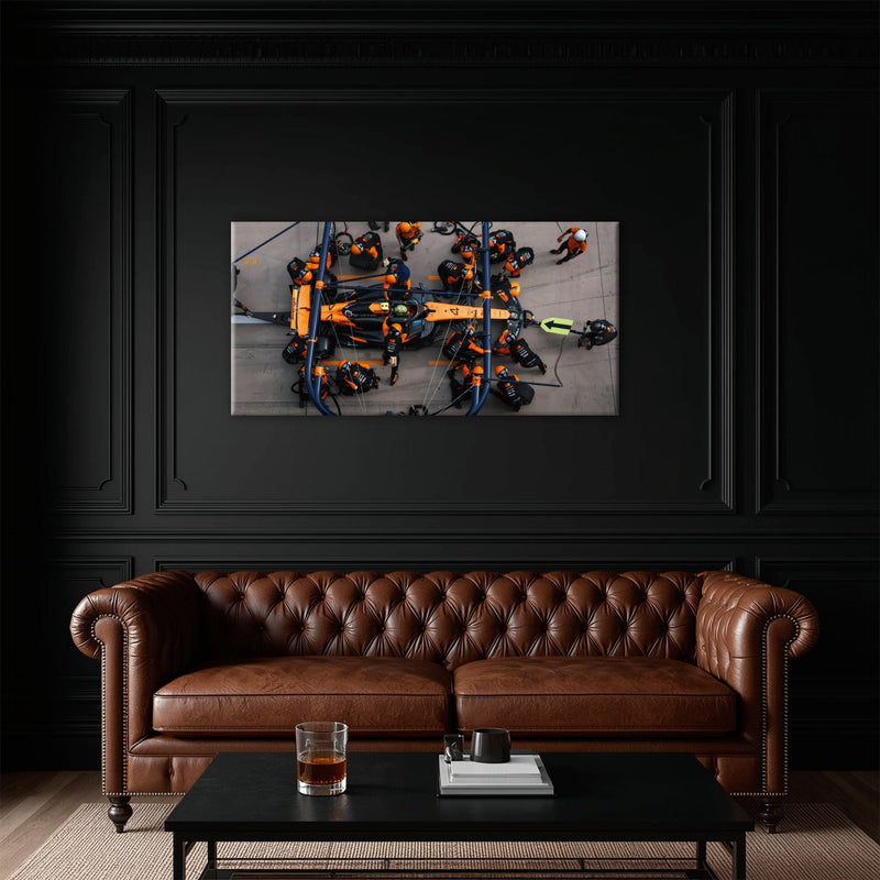 McLaren F1 Pit Stop Wall Art – Formula 1 Racing Canvas Print Cars