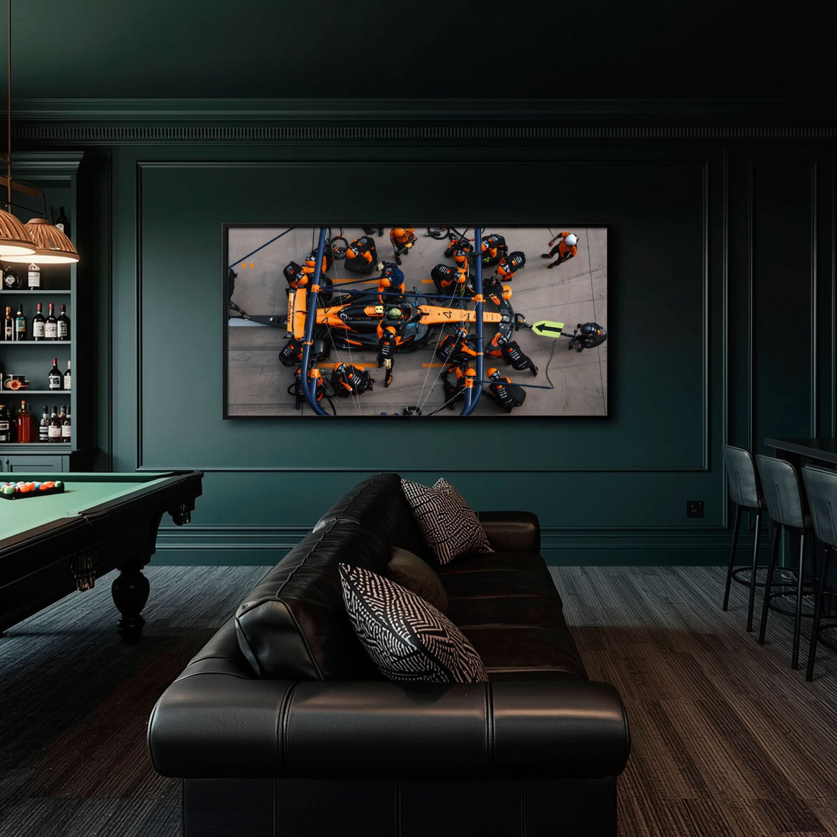 McLaren F1 Pit Stop Wall Art – Formula 1 Racing Canvas Print Cars