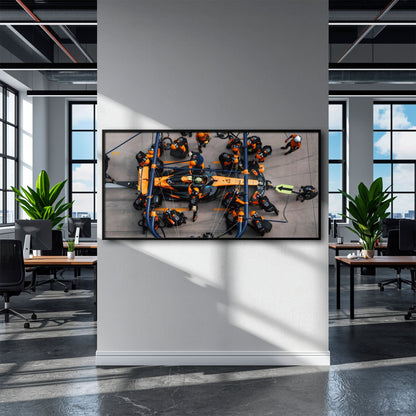McLaren F1 Pit Stop Wall Art – Formula 1 Racing Canvas Print Cars