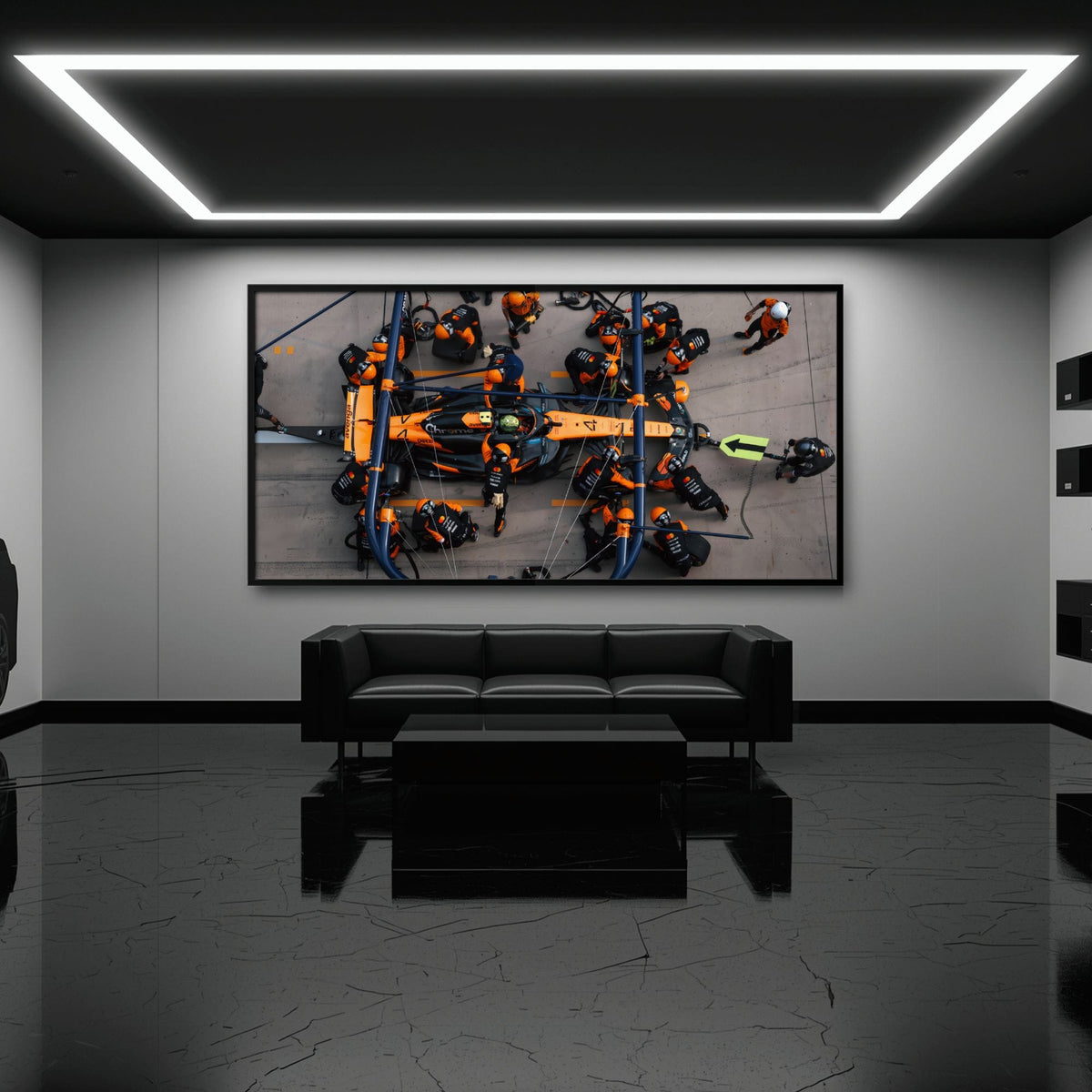 McLaren F1 Pit Stop Wall Art – Formula 1 Racing Canvas Print Cars