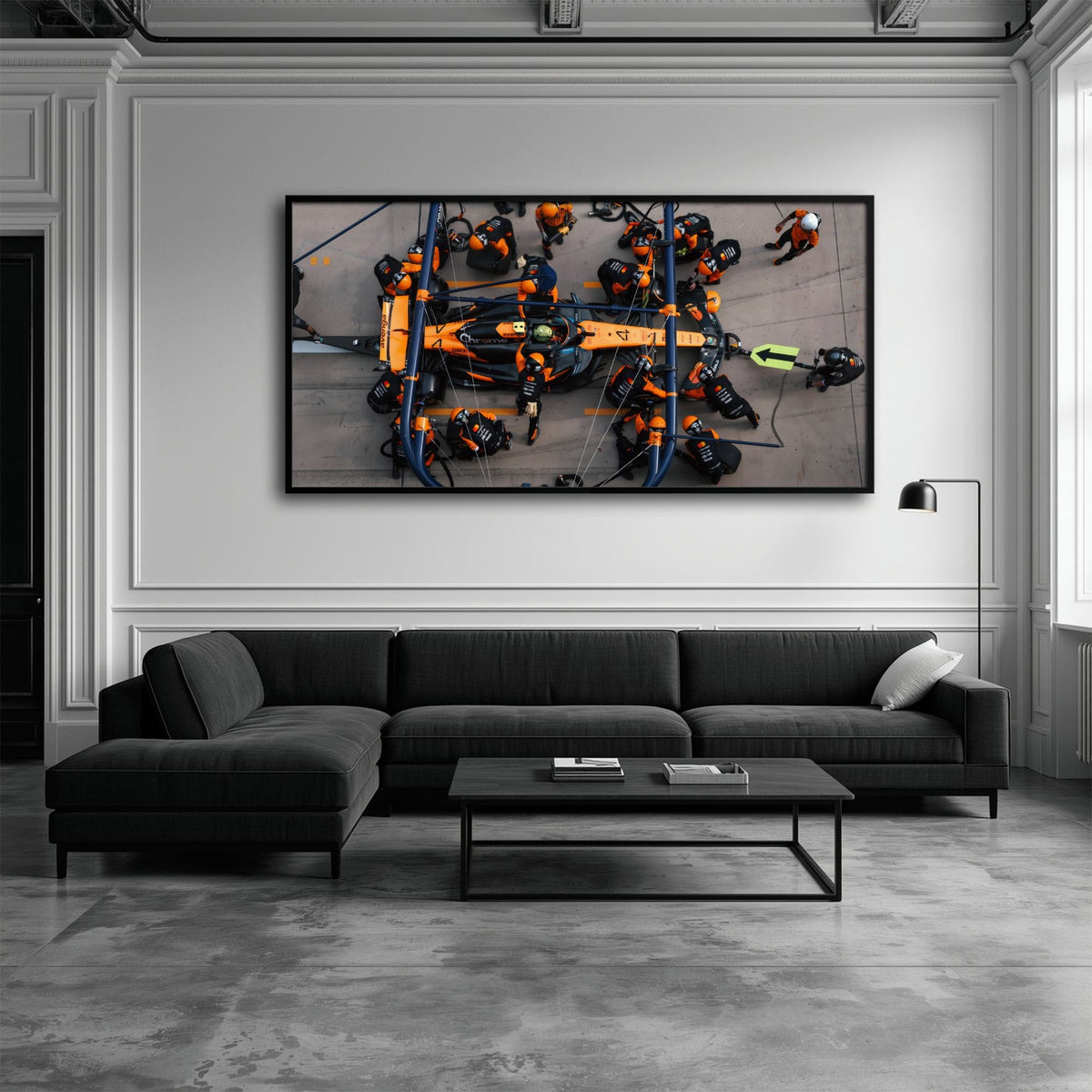 McLaren F1 Pit Stop Wall Art – Formula 1 Racing Canvas Print Cars