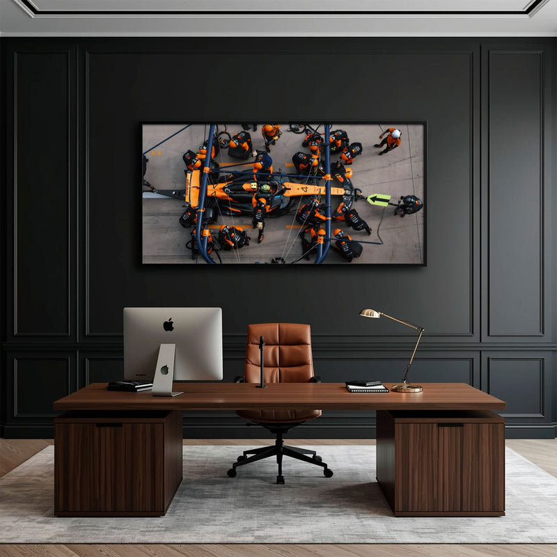 McLaren F1 Pit Stop Wall Art – Formula 1 Racing Canvas Print Cars
