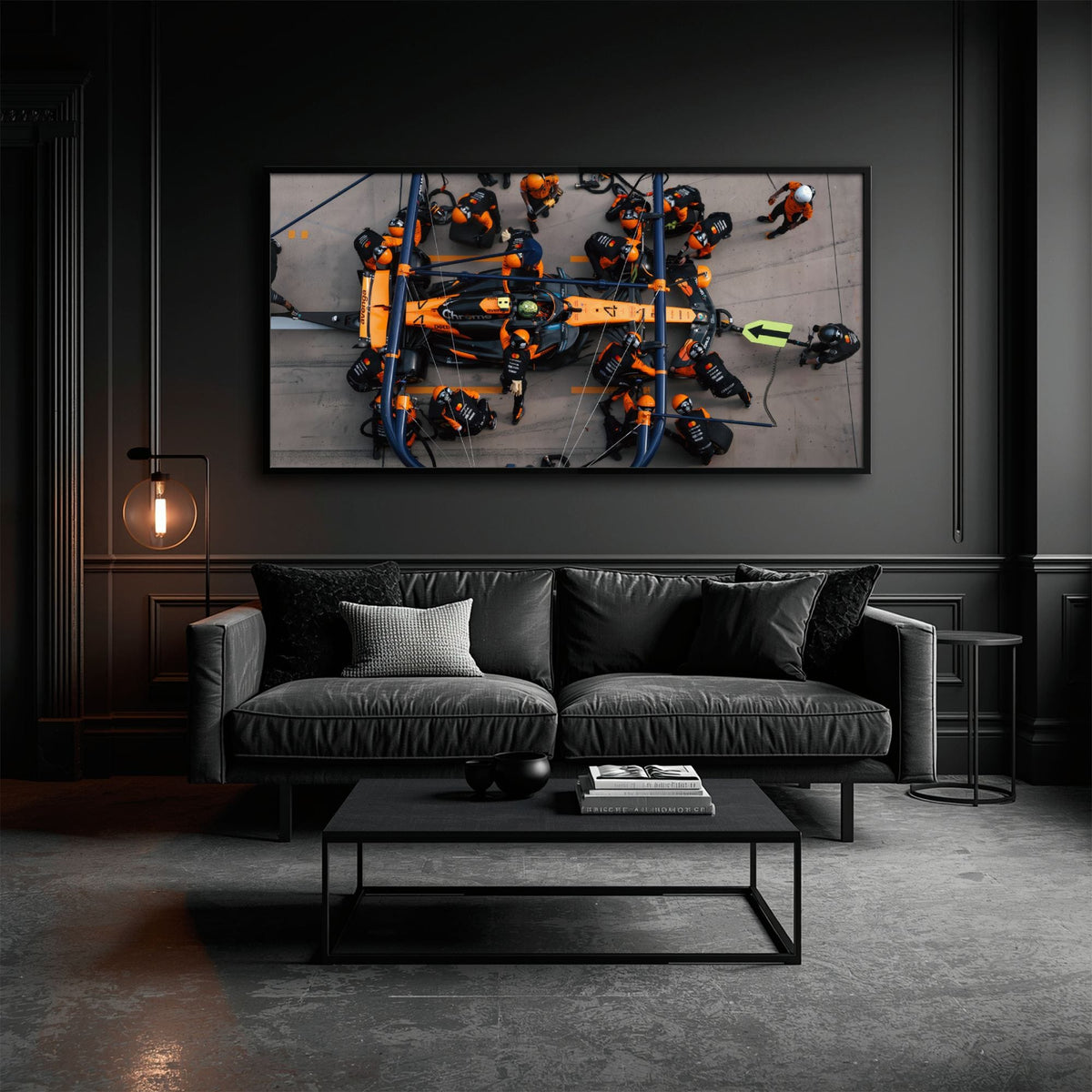 McLaren F1 Pit Stop Wall Art – Formula 1 Racing Canvas Print Cars