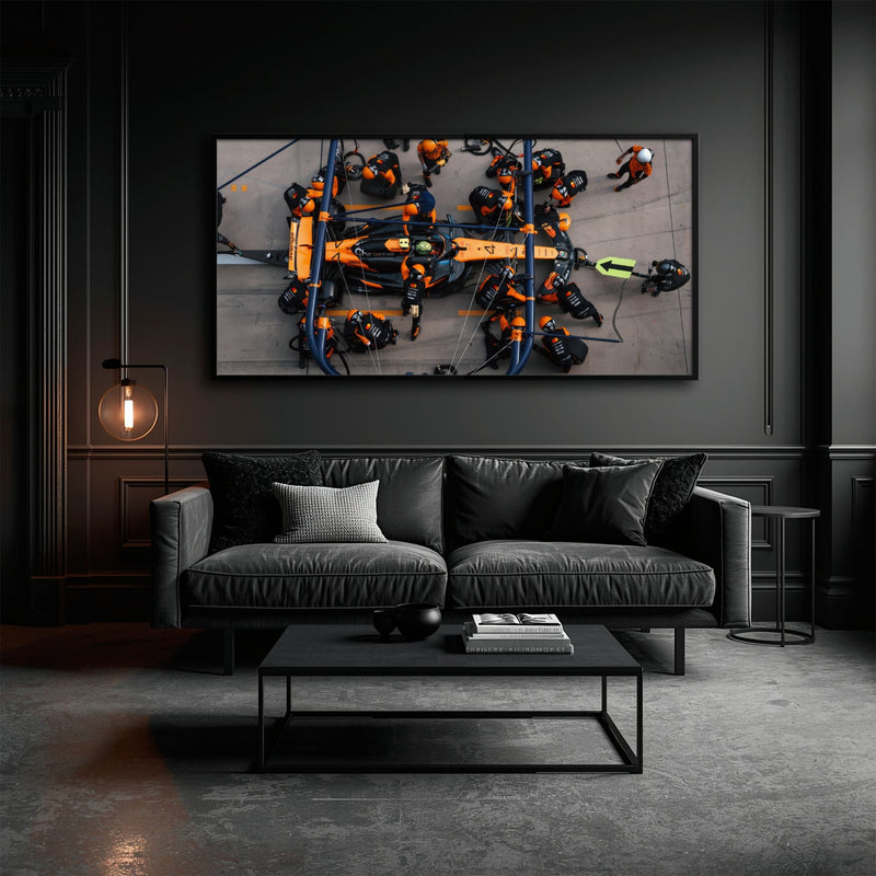 McLaren F1 Pit Stop Wall Art – Formula 1 Racing Canvas Print Cars