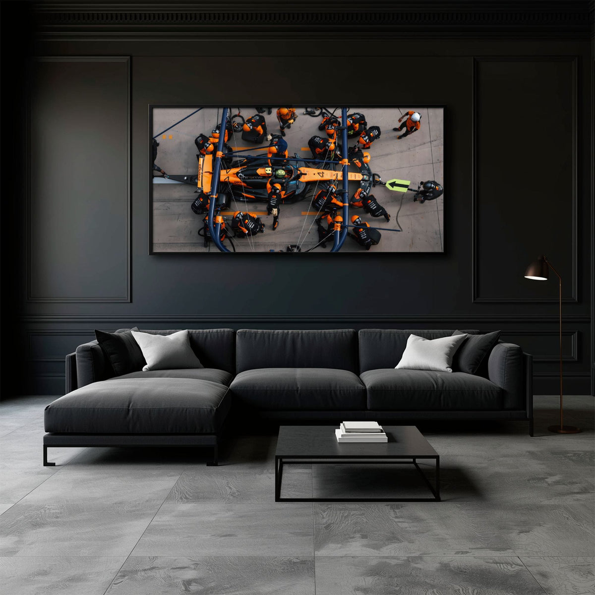 McLaren F1 Pit Stop Wall Art – Formula 1 Racing Canvas Print Cars