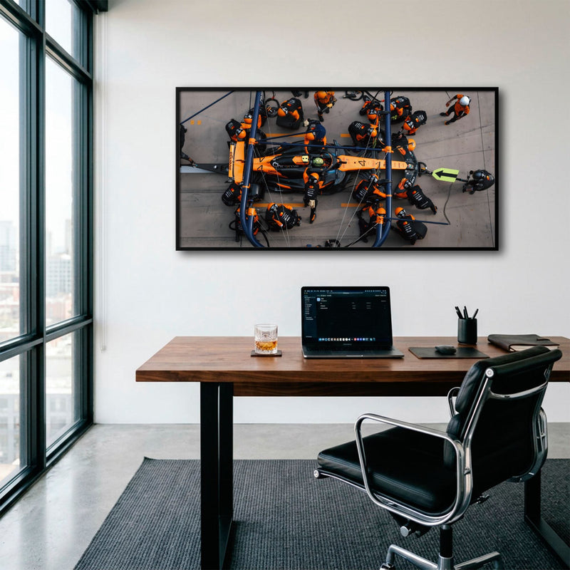 McLaren F1 Pit Stop Wall Art – Formula 1 Racing Canvas Print Cars