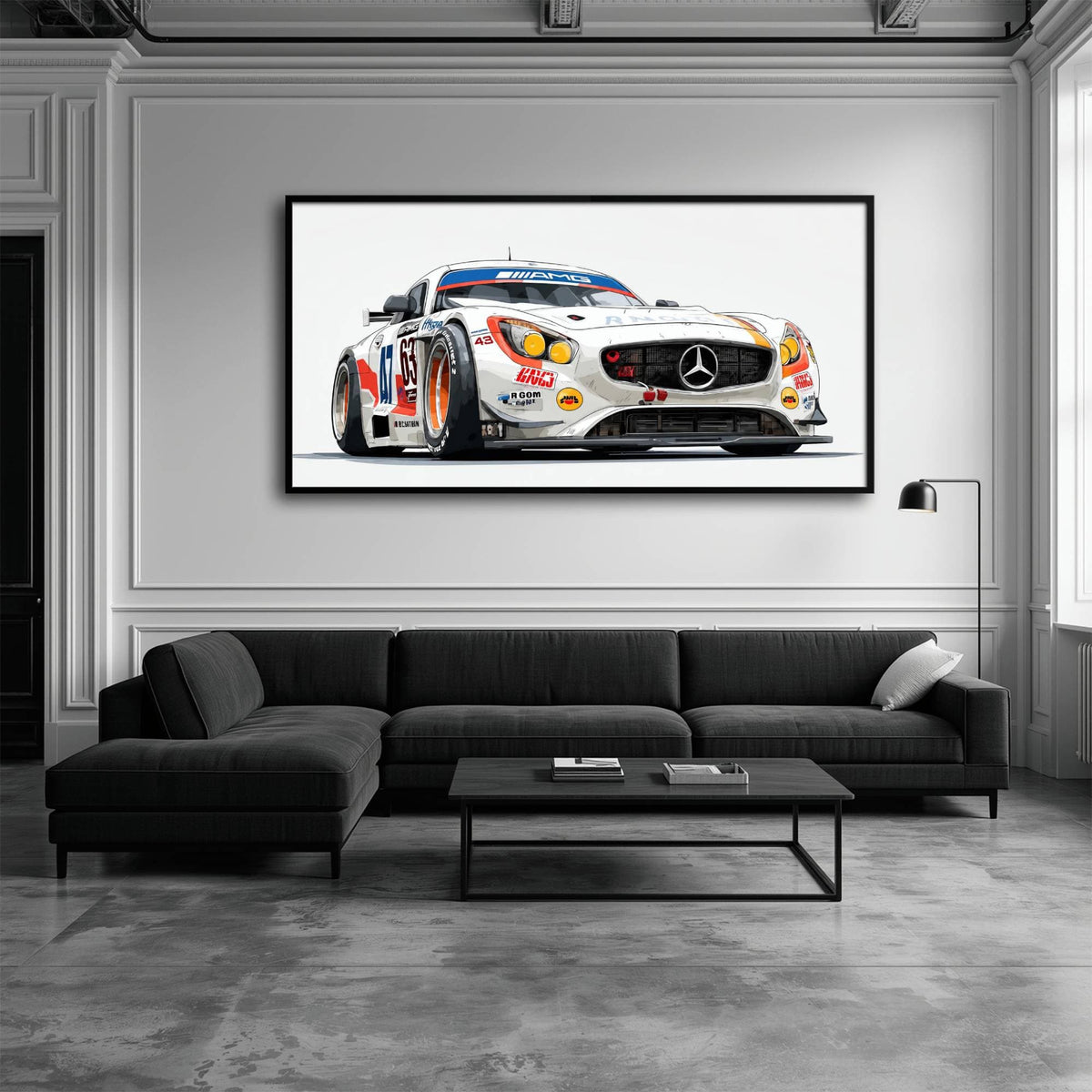 Mercedes SLS AMG GT3 Wall Art – Racing Canvas Print-Race Car Poster Cars