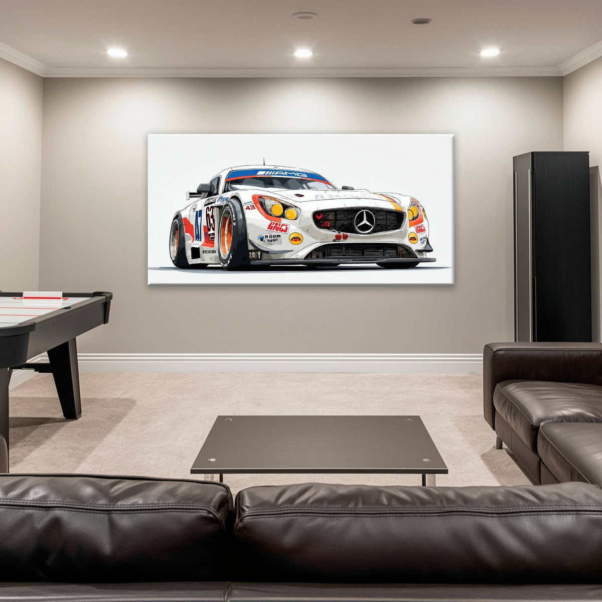 Mercedes SLS AMG GT3 Wall Art – Racing Canvas Print-Race Car Poster Cars