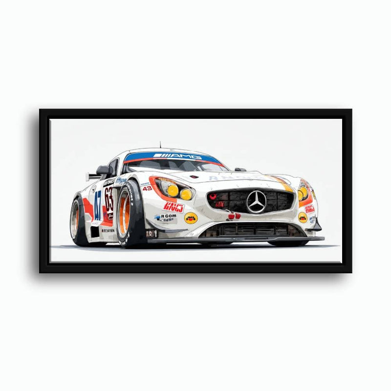 Mercedes SLS AMG GT3 Wall Art – Racing Canvas Print-Race Car Poster Cars