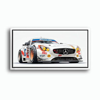 Mercedes SLS AMG GT3 Wall Art – Racing Canvas Print-Race Car Poster Cars
