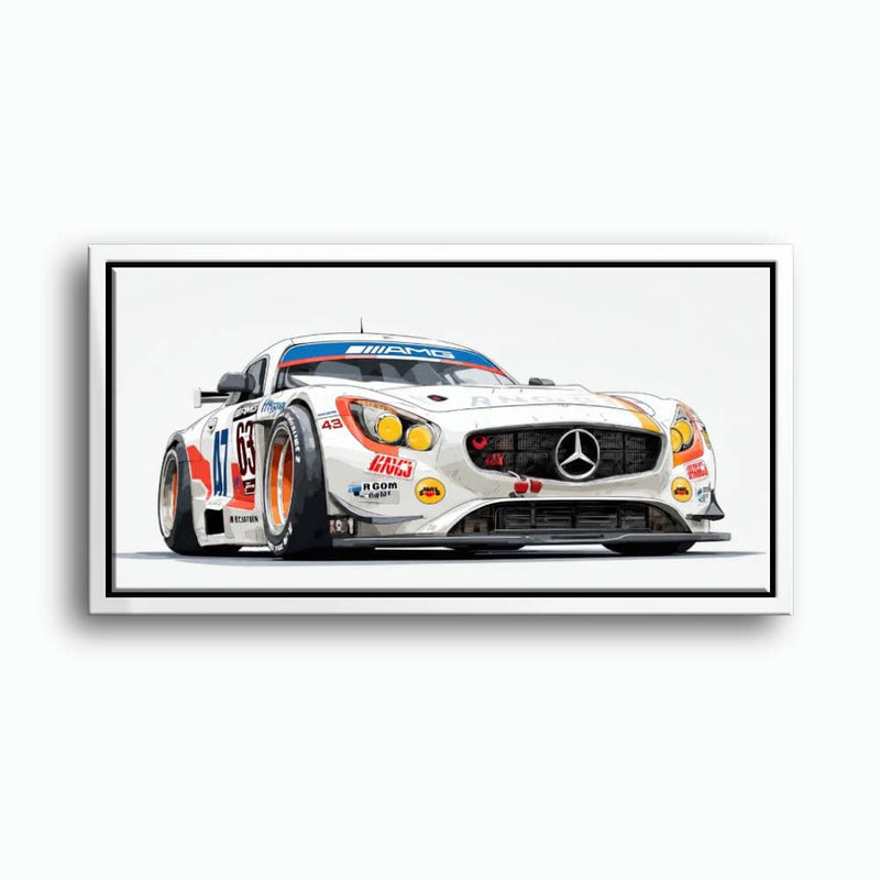 Mercedes SLS AMG GT3 Wall Art – Racing Canvas Print-Race Car Poster Cars
