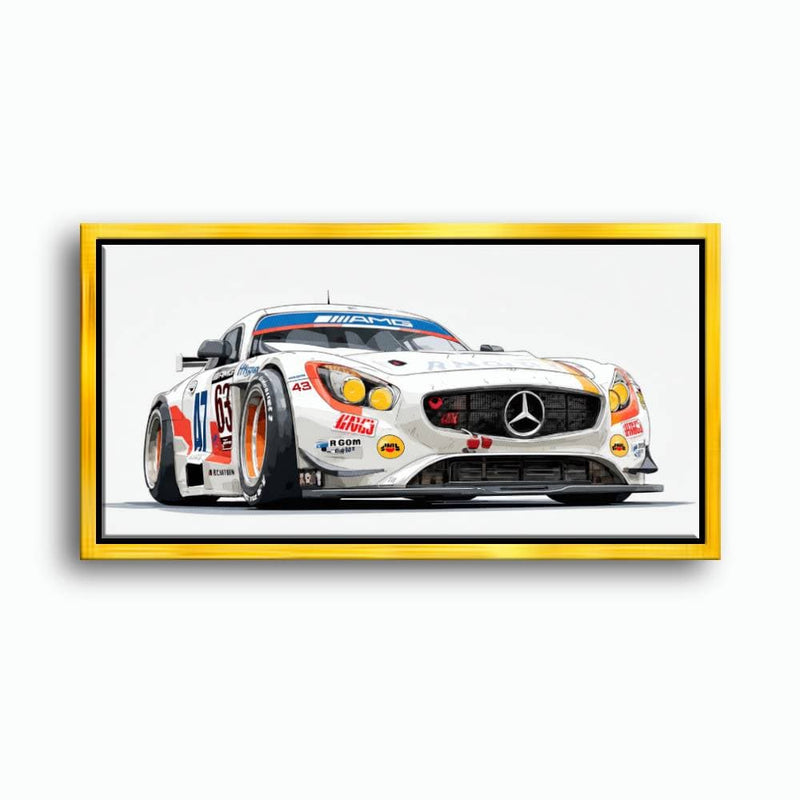 Mercedes SLS AMG GT3 Wall Art – Racing Canvas Print-Race Car Poster Cars