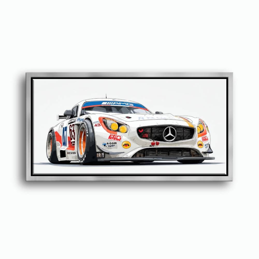 Mercedes SLS AMG GT3 Wall Art – Racing Canvas Print-Race Car Poster Cars